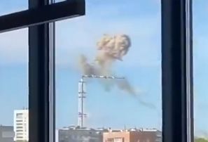 Krievija iznīcinājusi Harkivas televīzijas torni