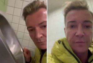 Vācu politiķis sabiedriskajā tualetē filmē savas slimās izdarības