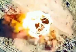 Iespaidīgs Krievijas munīcijas sprādziens Kupjanskas sektorā